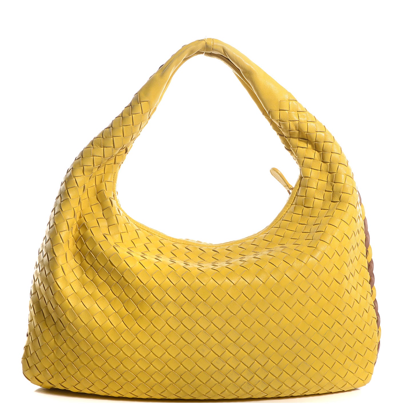 Nappa Intrecciato Medium Veneta Hobo Limone Noce