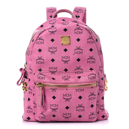 MCM Visetos Small Side Stud Stark Backpack Pink 1 of 19