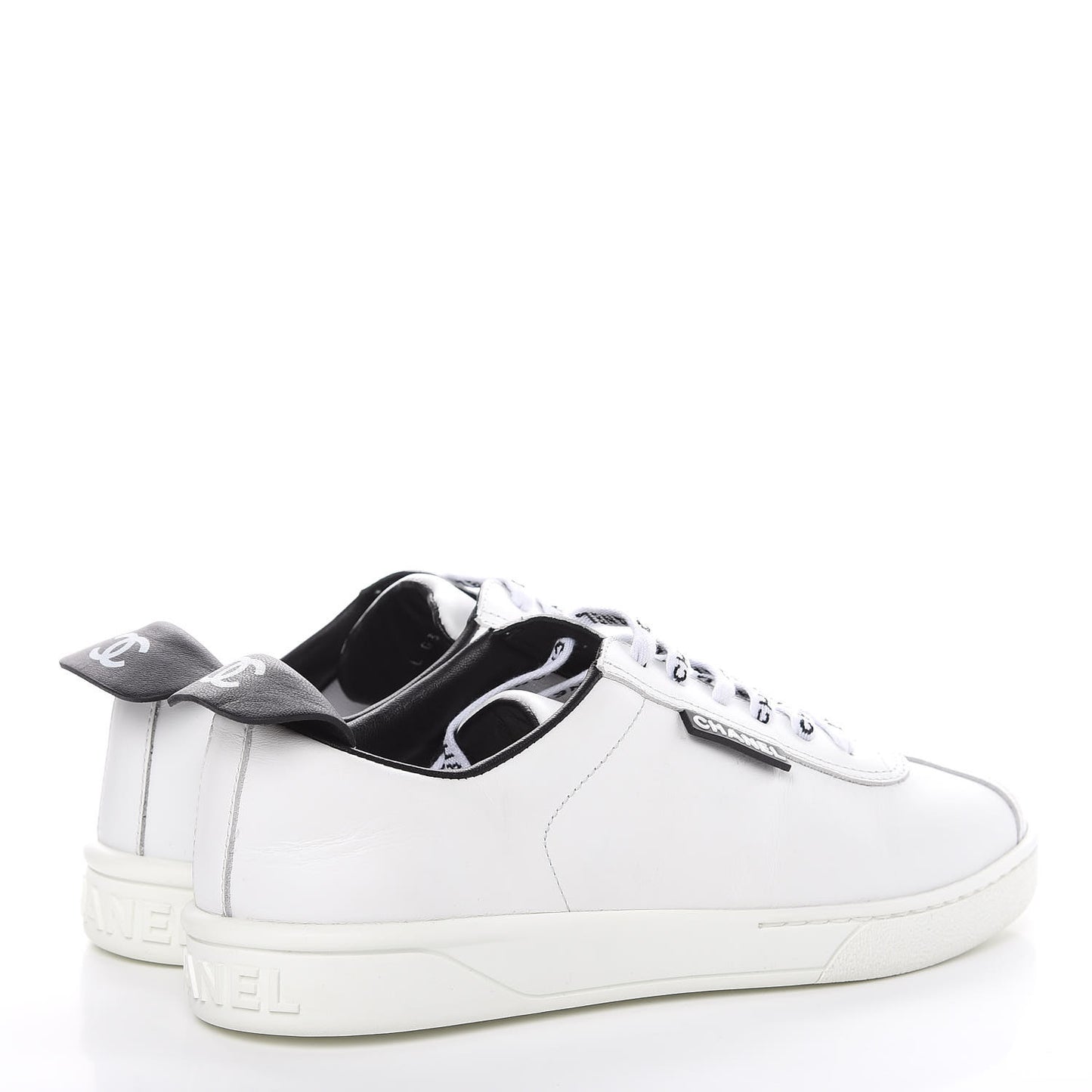 Calfskin CC Sneakers 37 White
