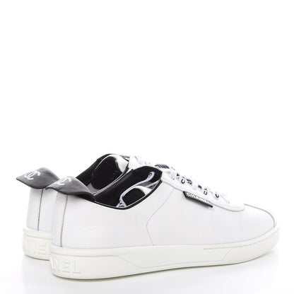 Chanel Calfskin CC Sneakers 37 White 4 of 10