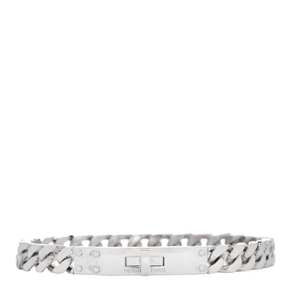 Hermes Sterling Silver TPM Kelly Gourmette Bracelet SH 1 of 4