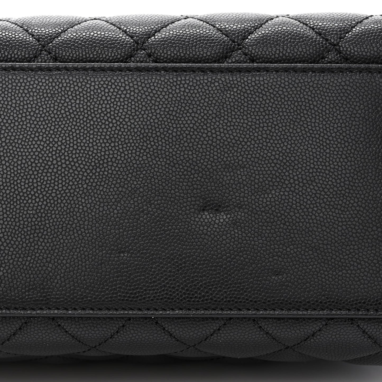 Caviar Quilted Small Coco Handle Flap Black