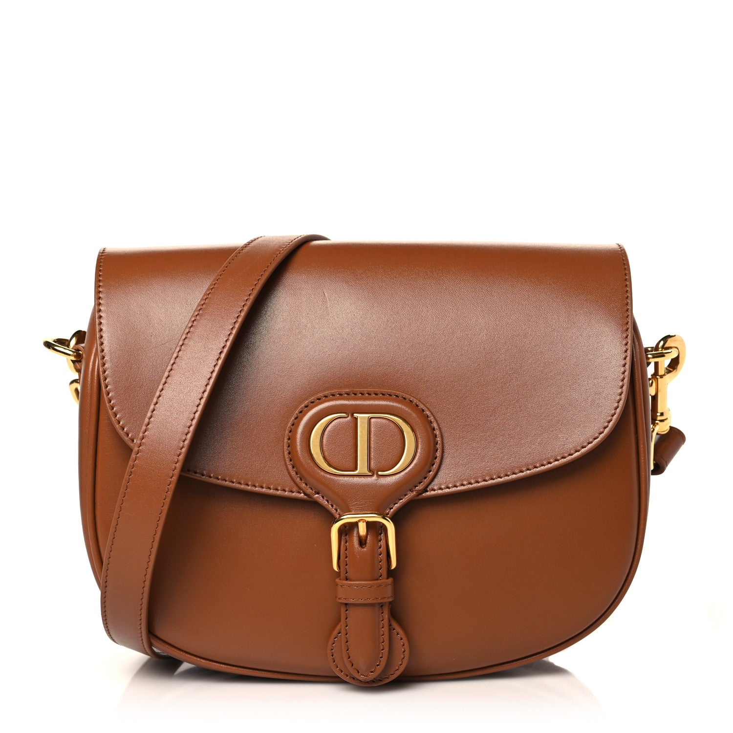 Christian Dior Box Calfskin Medium Bobby Flap Dark Tan 1 of 9