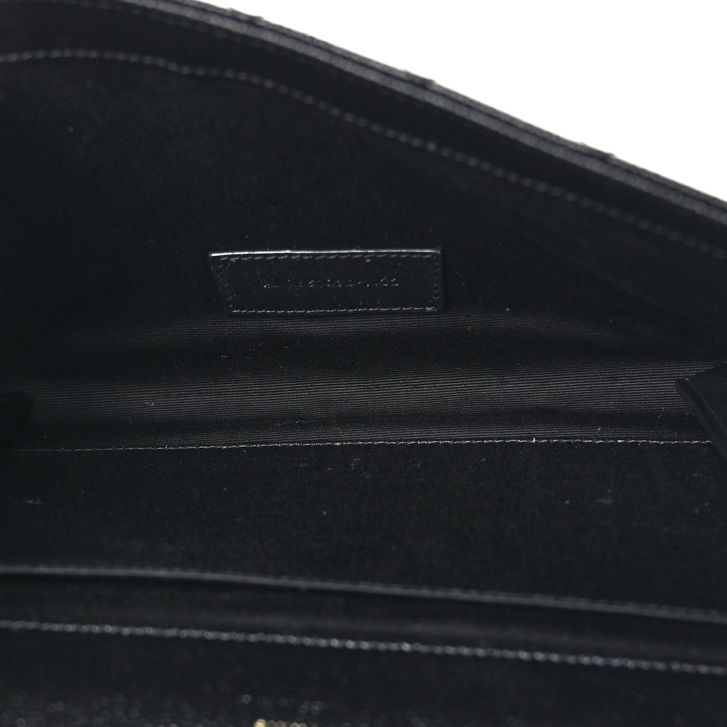 Grain De Poudre Textured Mixed Matelasse Triquilt Monogram Clutch Black