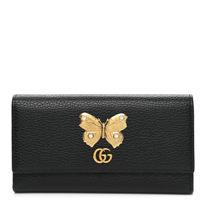 Gucci Calfskin Garden Continental Wallet Black 1 of 9