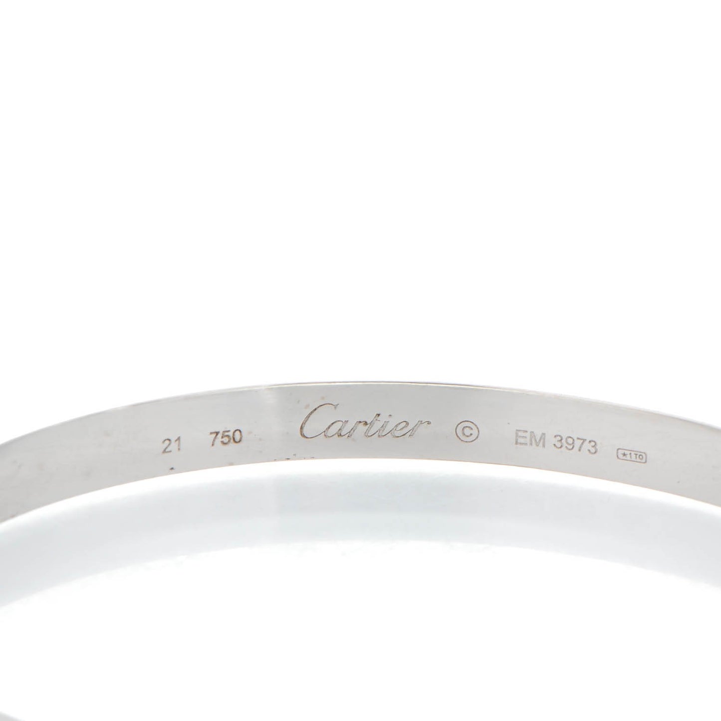 18K White Gold LOVE Bracelet 21