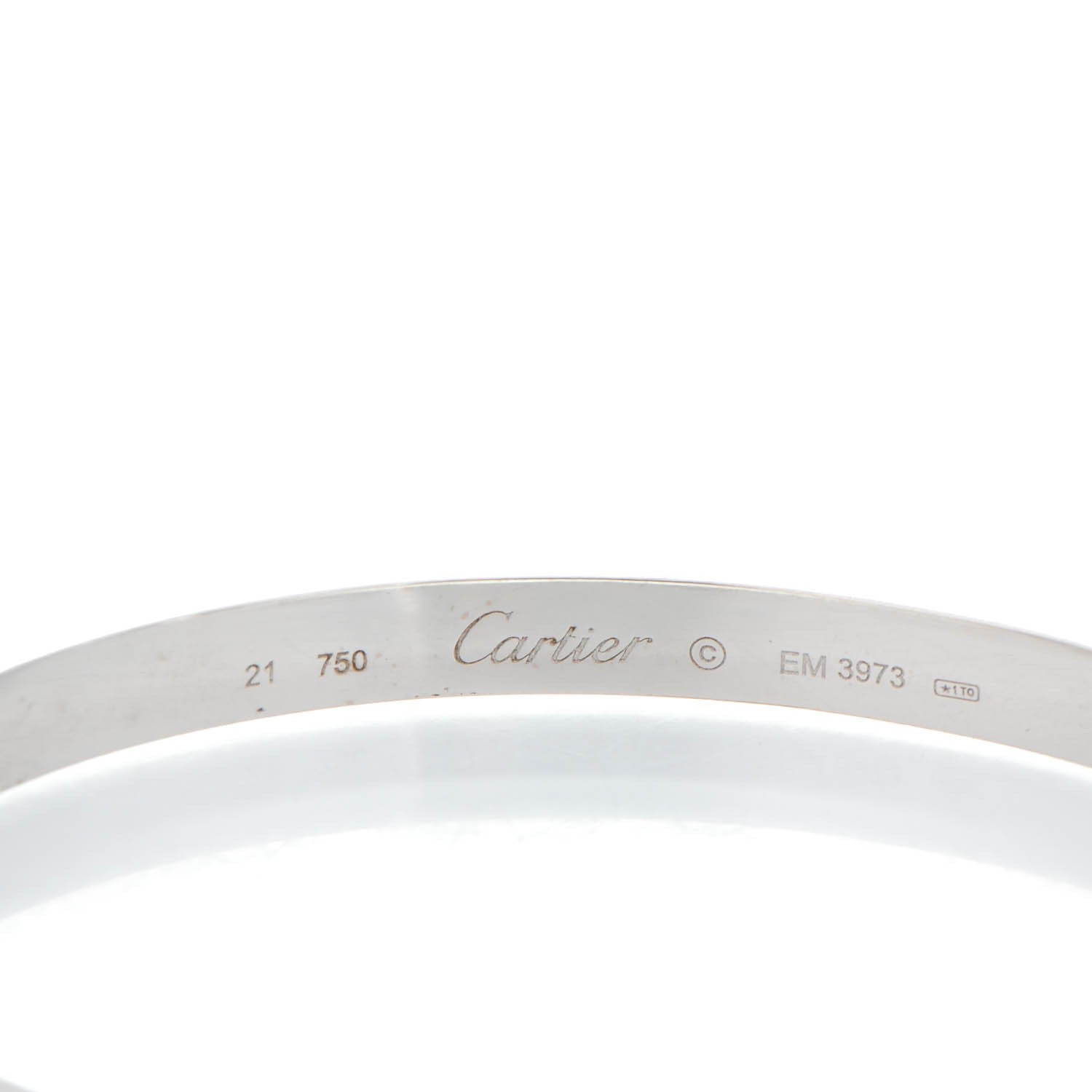 Cartier 18K White Gold LOVE Bracelet 21 3 of 6