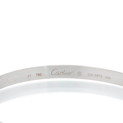 Cartier 18K White Gold LOVE Bracelet 21 3 of 6
