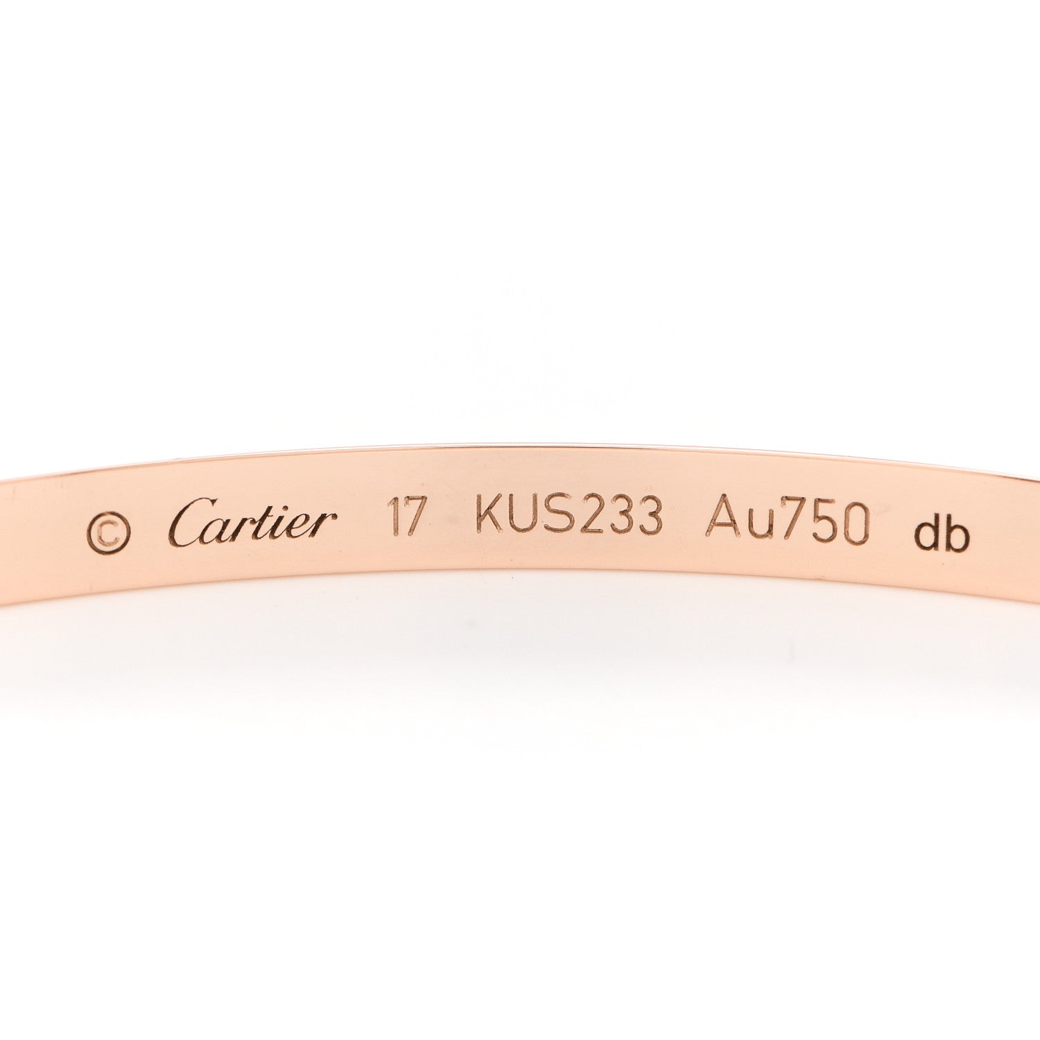 Cartier 18K Pink Gold 6 Diamond Small LOVE Bracelet 17 3 of 5