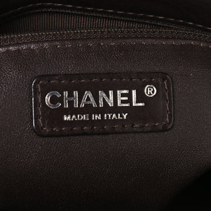 Chanel Calfskin Quilted Grand Shopping Tote GST Dark Brown 5 of 9
