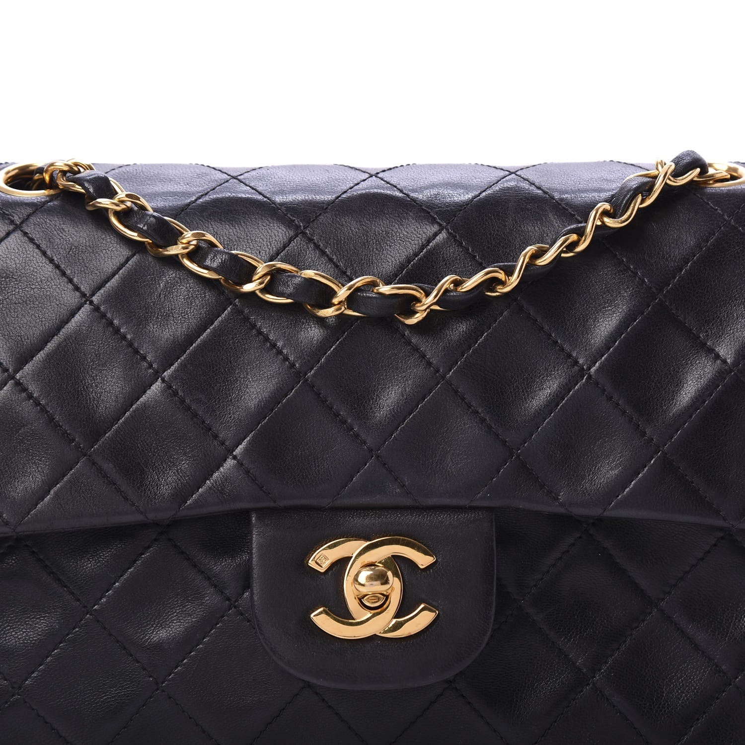 Chanel Lambskin Quilted Small Double Flap Black 12 of 12