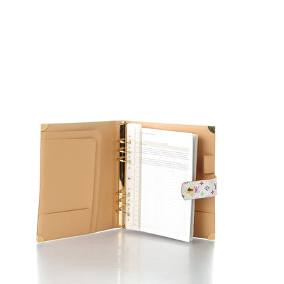 Louis Vuitton Monogram Multicolor Large Ring Agenda Cover White 5 of 7