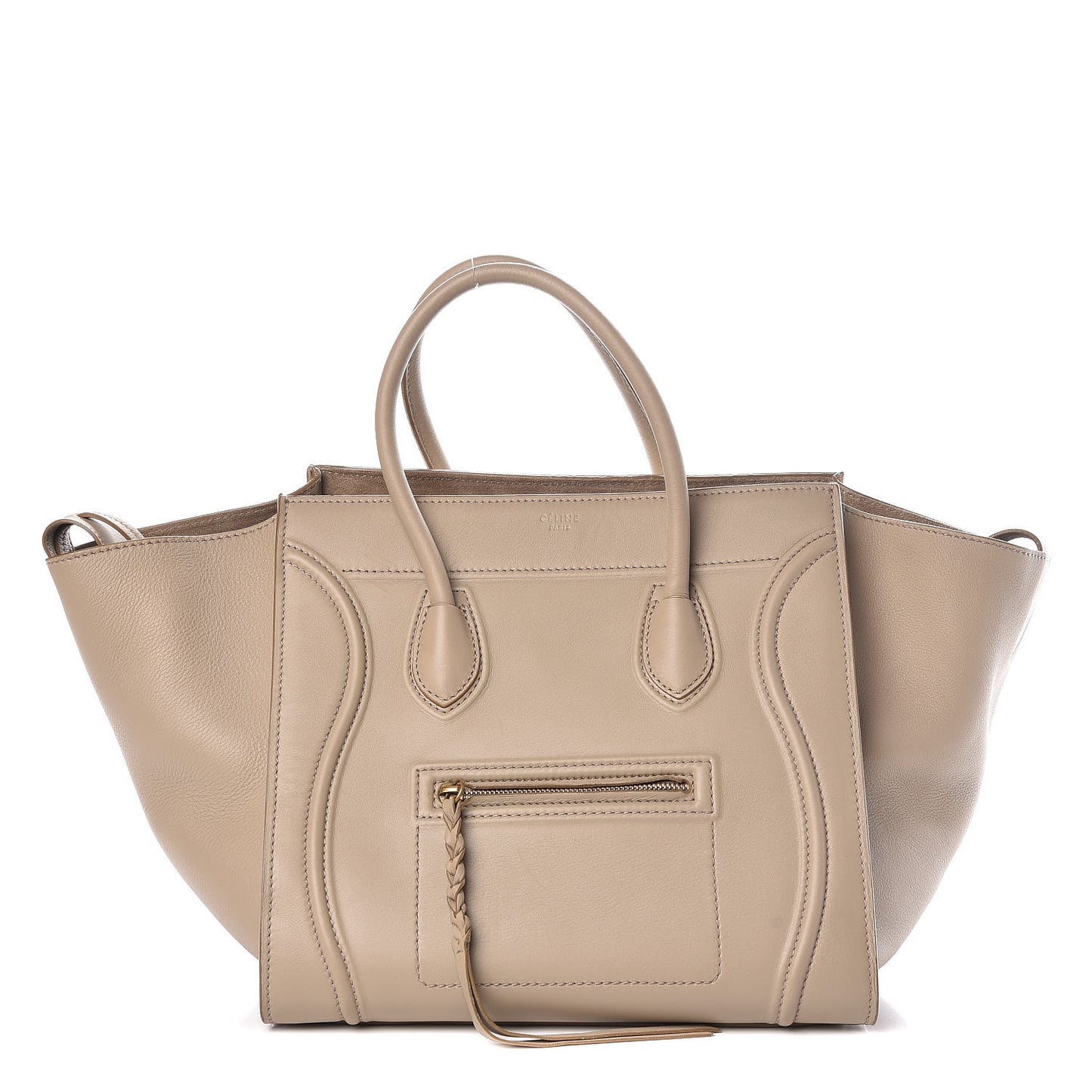 Supple Calfskin Medium Phantom Luggage Beige