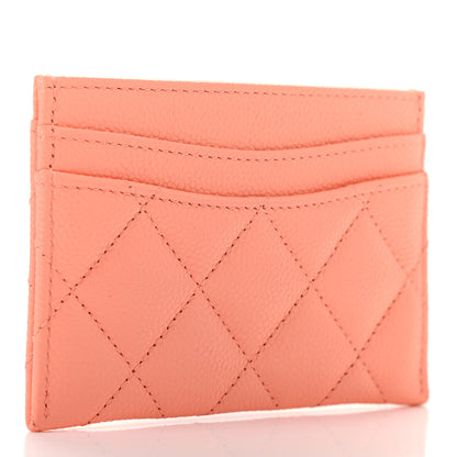 Chanel Caviar Quilted Card Holder Coral 3 of 8