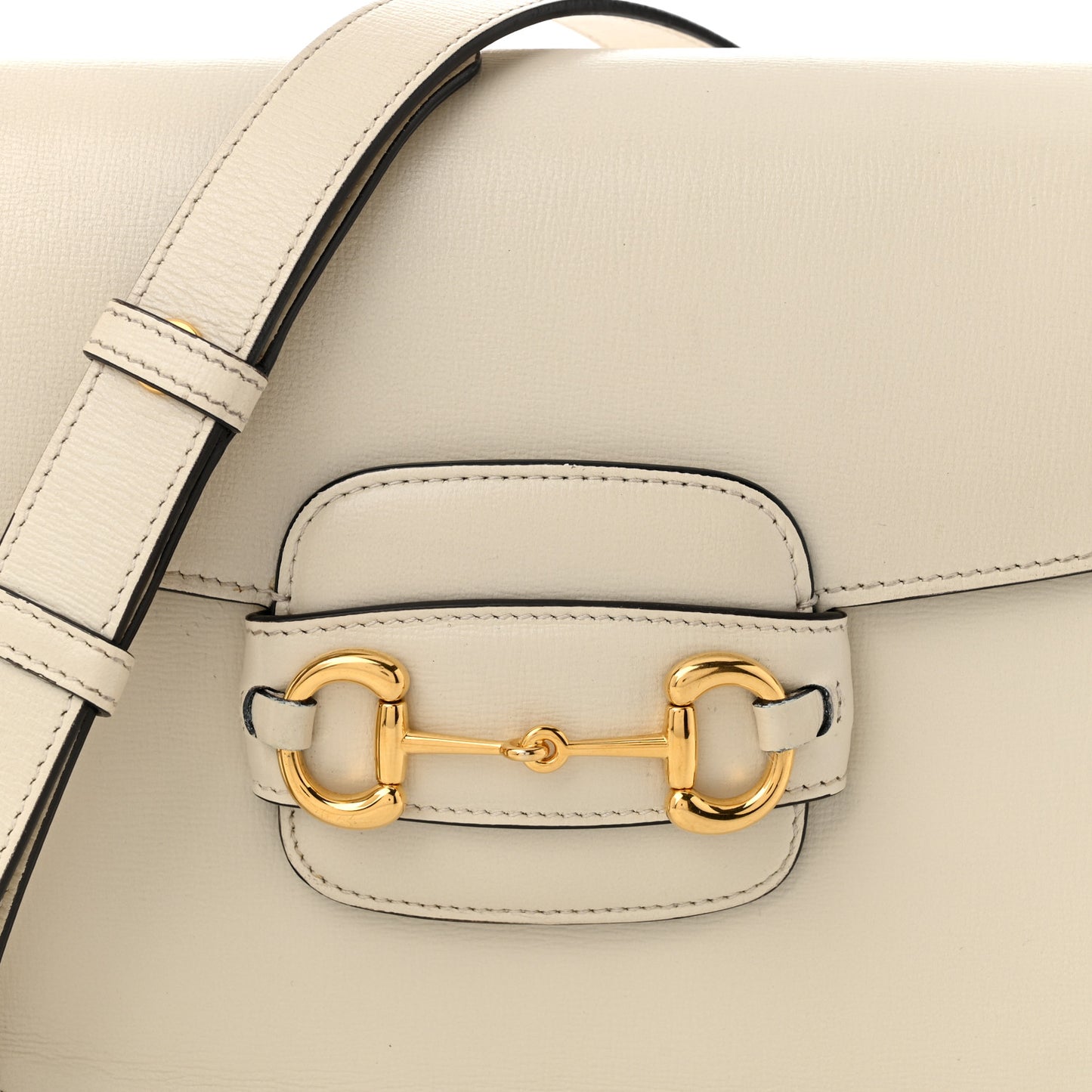 Azalea Calfskin Horsebit 1955 Shoulder Bag Mystic White
