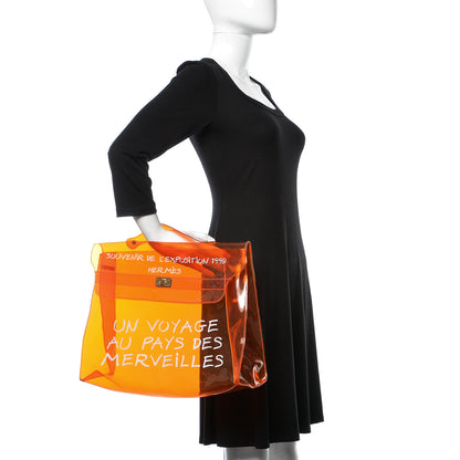 Hermes Vinyl Souvenir De L'Exposition Kelly Orange 2 of 14