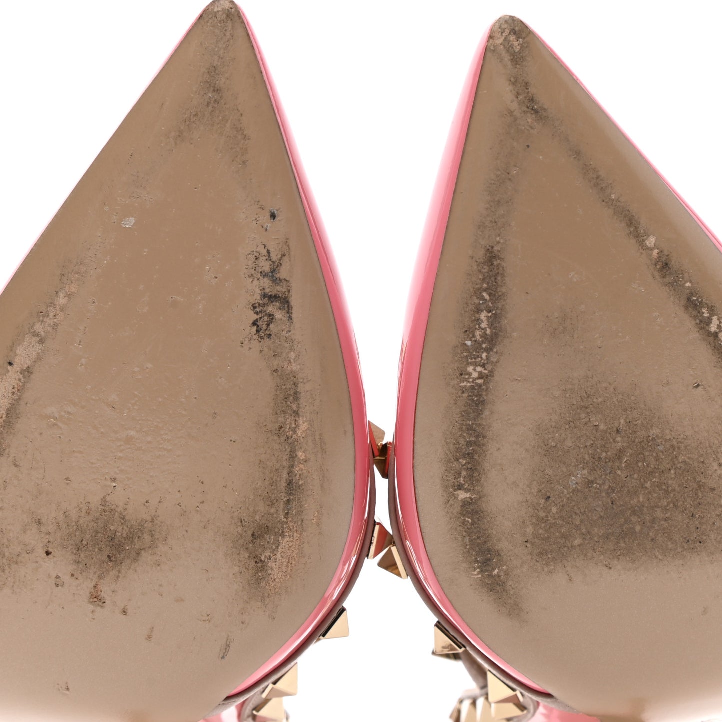 Patent Rockstud Ankle Strap 100mm Pumps 40 Paradise Rose Poudre