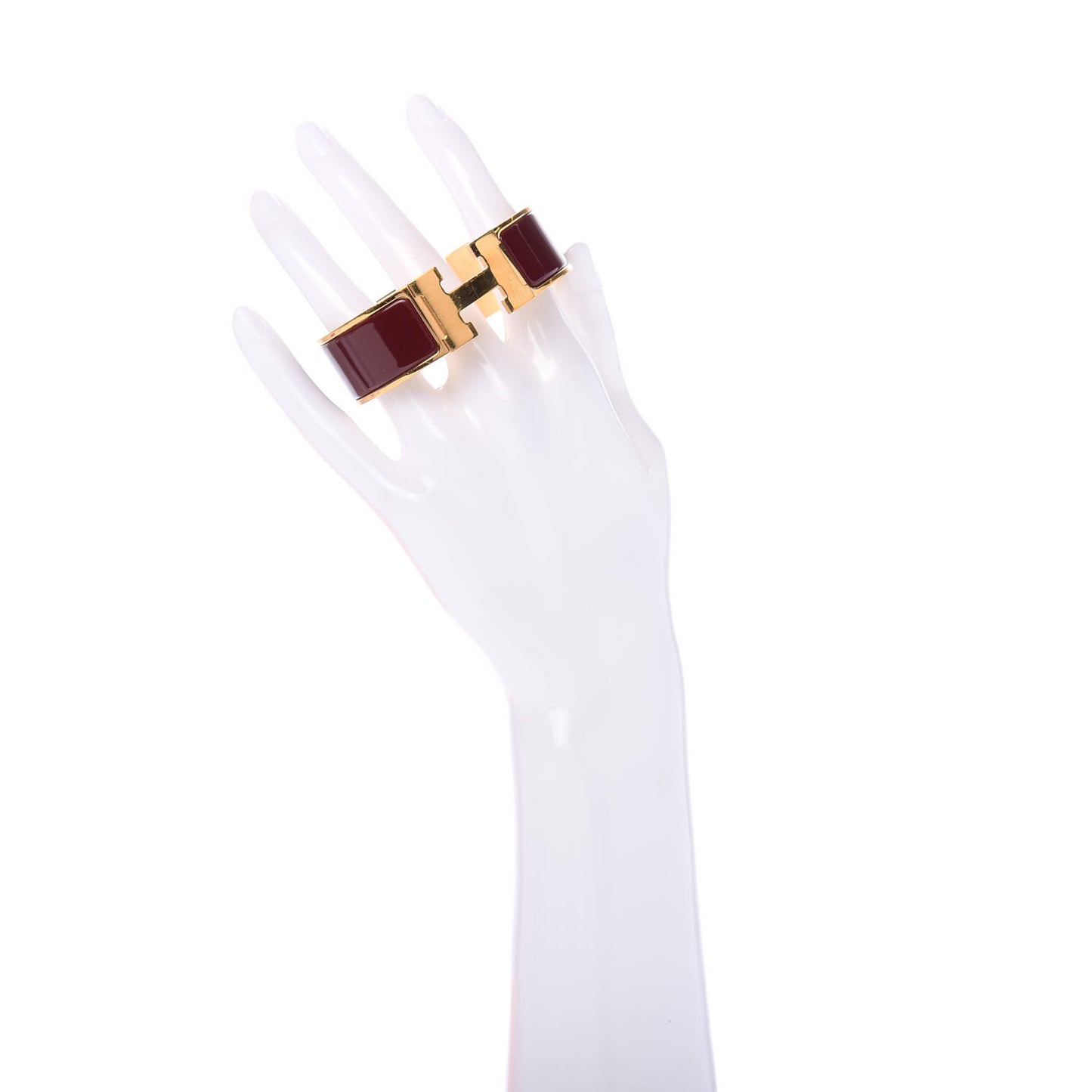Enamel Wide Clic Clac H Bracelet GM Rouge H
