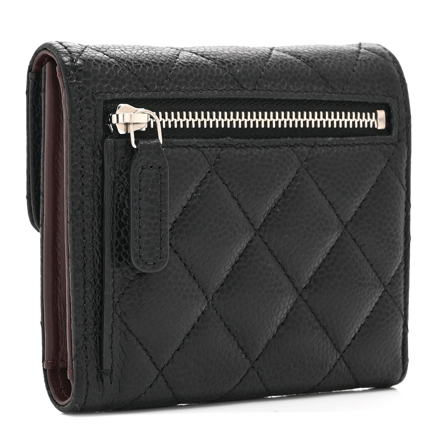 Chanel Caviar Quilted Compact Flap Wallet Black 3 of 11