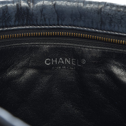 Chanel Metallic Aged Calfskin Quilted Large Reissue Camera Case Black 6 of 12