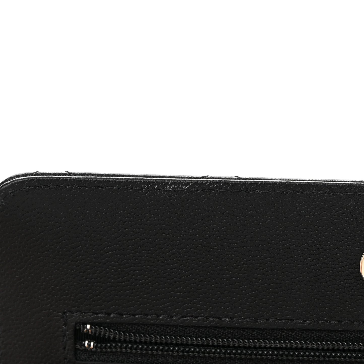 Goatskin Quilted Quilted Like A Wallet Wallet On Chain WOC Black