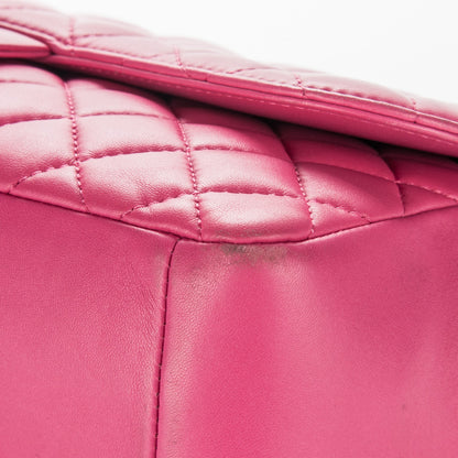 Chanel Lambskin Quilted Jumbo Mademoiselle Chic Flap Fuchsia 9 of 11