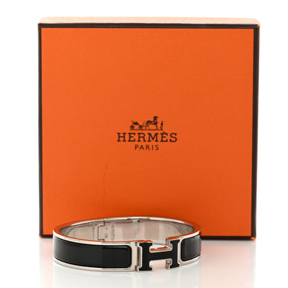 Hermes Enamel Narrow Clic Clac H Bracelet PM Black 5 of 5