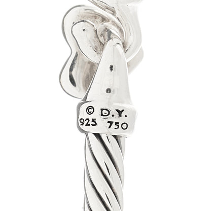 David Yurman Sterling Silver 18K Yellow Gold 3mm Cable Collectibles Heart Bracelet 3 of 3