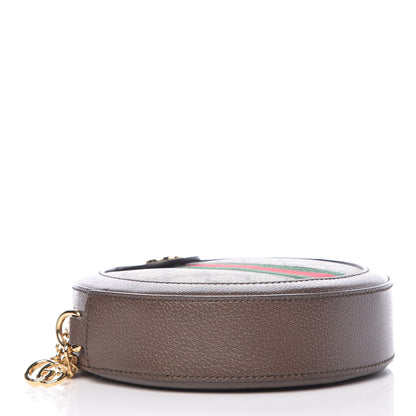 Gucci GG Supreme Monogram Web Mini Ophidia Round Shoulder Bag Brown 4 of 8