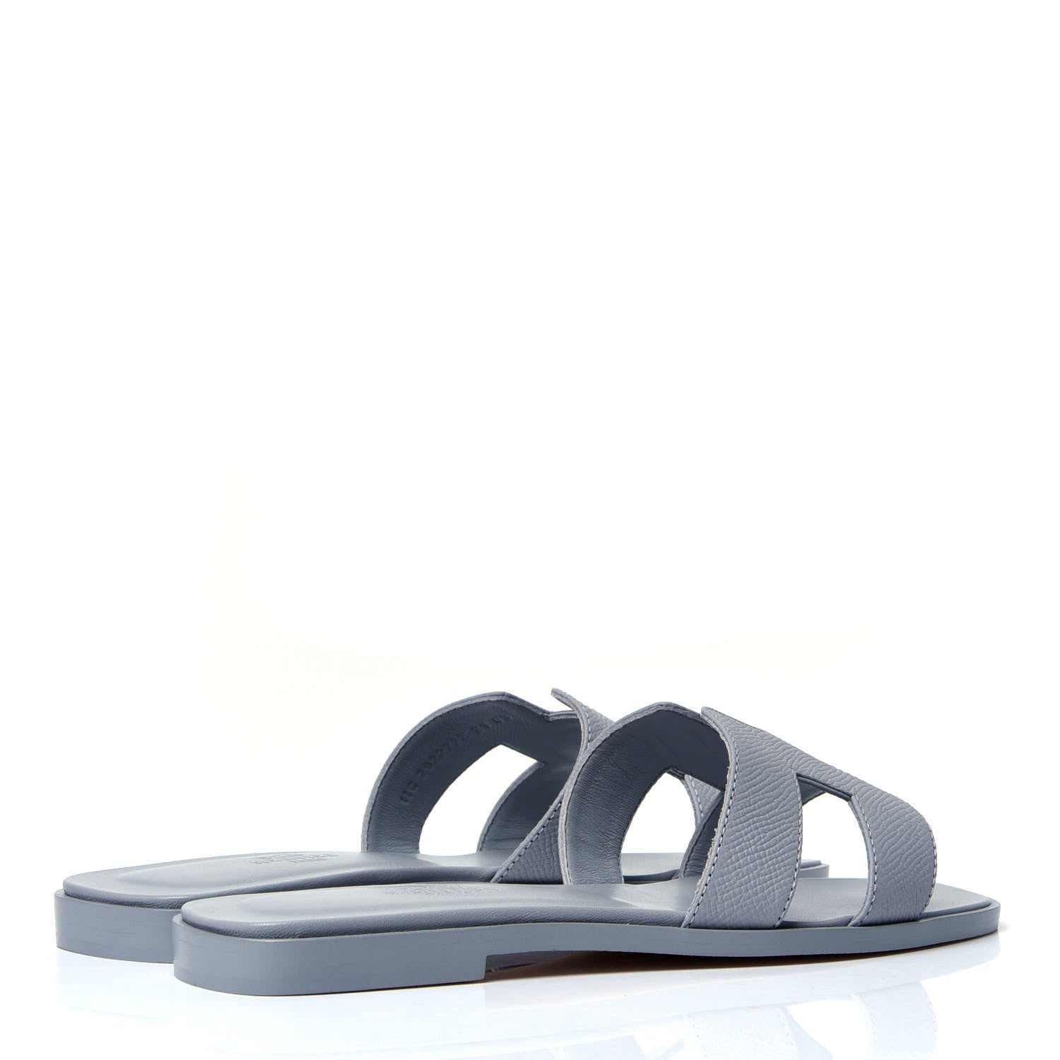 Hermes Epsom Oran Sandals 35 Bleu Glacier 3 of 6