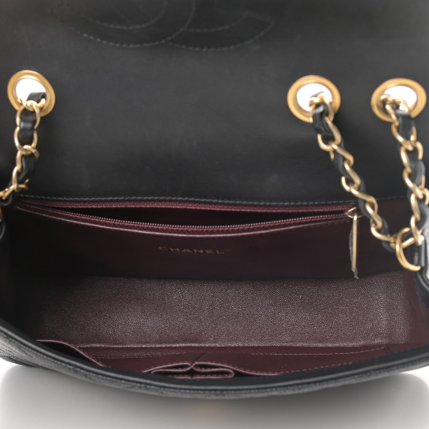 Chanel Caviar Quilted Medium CC Filigree Flap Black 4 of 5