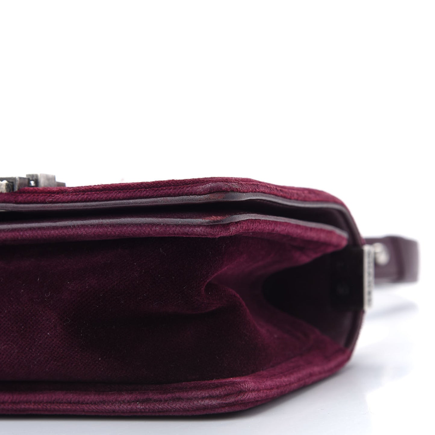 Tweed Velvet Quilted Small Boy Flap Burgundy