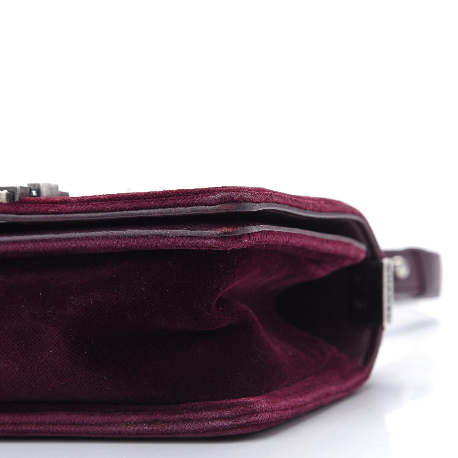 Chanel Tweed Velvet Quilted Small Boy Flap Burgundy 9 of 11