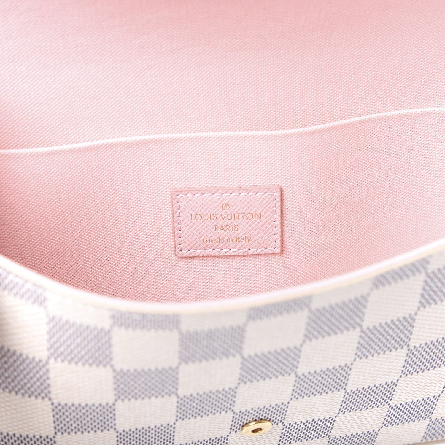 Louis Vuitton Damier Azur Pochette Felicie Chain Wallet Rose Ballerine 5 of 10