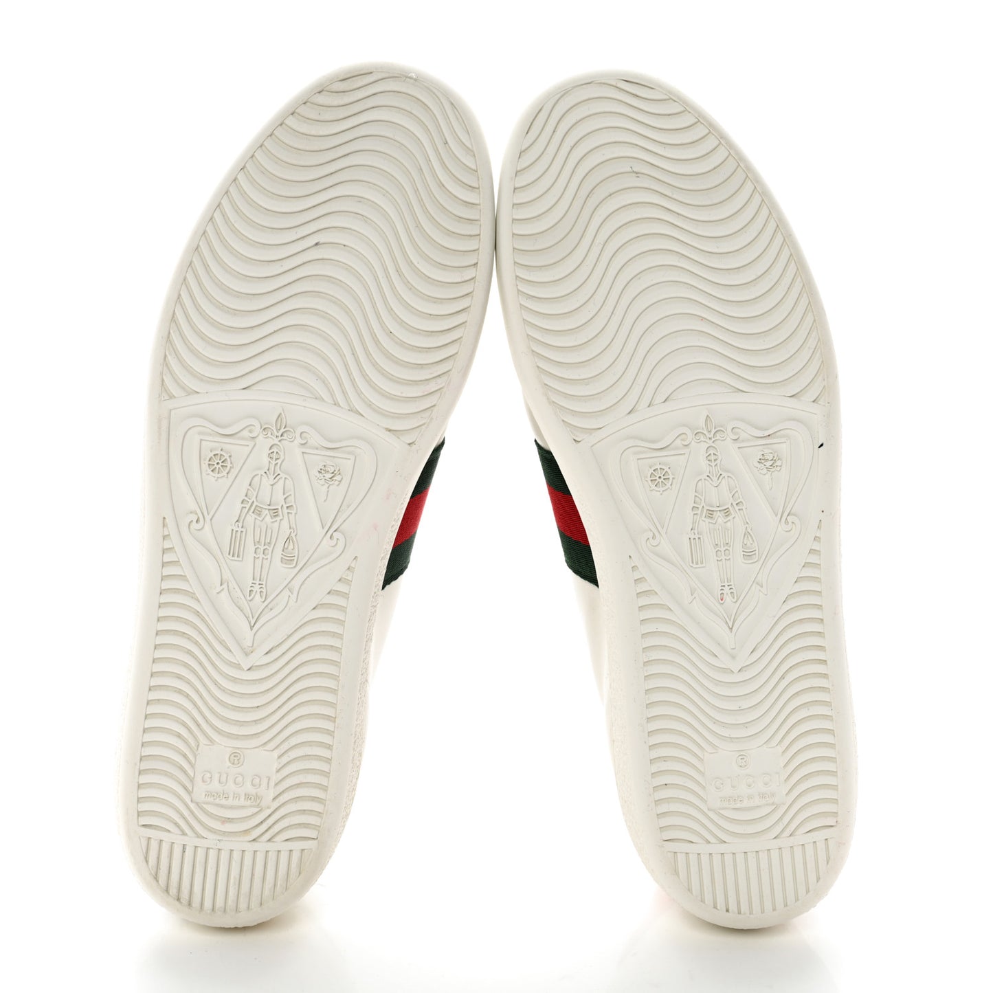 Calfskin Ayers Bee Embroidered Womens Ace Sneakers 37 White Green