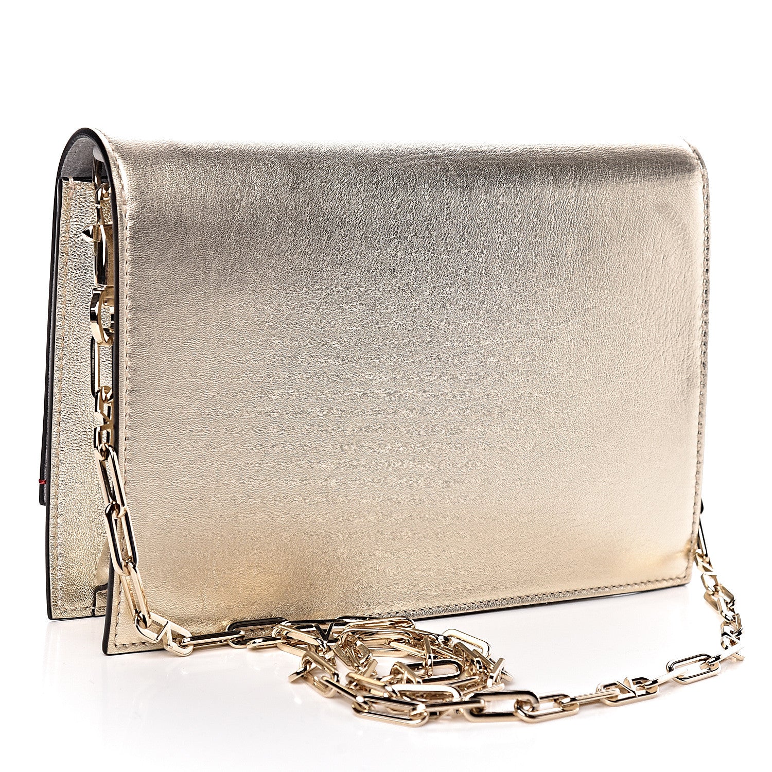 Valentino Garavani Metallic Nappa Small VCase Bag Platinum 3 of 9
