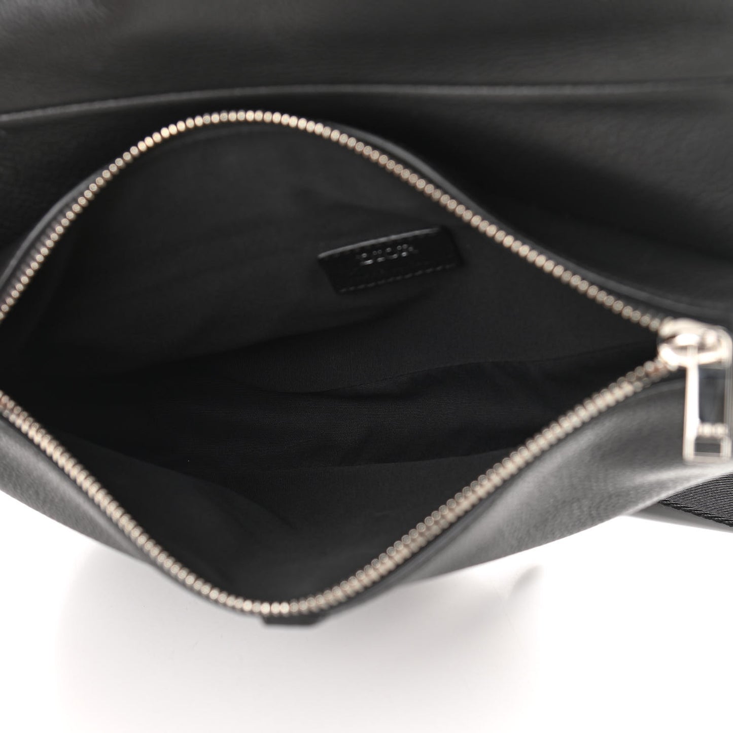 Grained Calfskin Kim Jones Saddle Bag Black