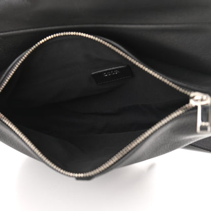 Christian Dior Grained Calfskin Kim Jones Saddle Bag Black 5 of 10