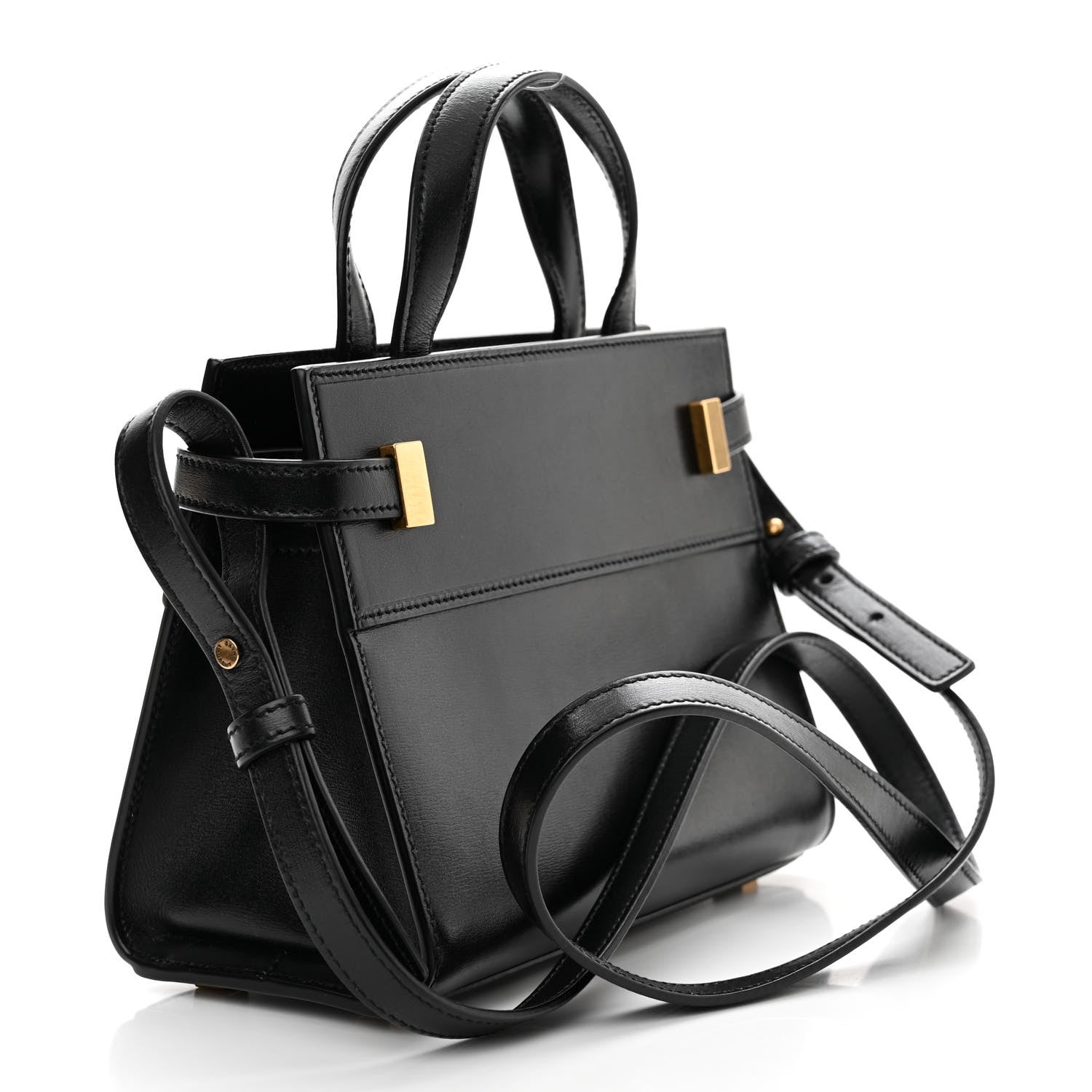 Saint Laurent Smooth Calfskin Manhattan Nano Shopper Tote Black 3 of 14
