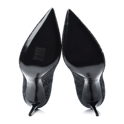 Saint Laurent Glitter Zoe 105 Pumps 38.5 Black 6 of 9