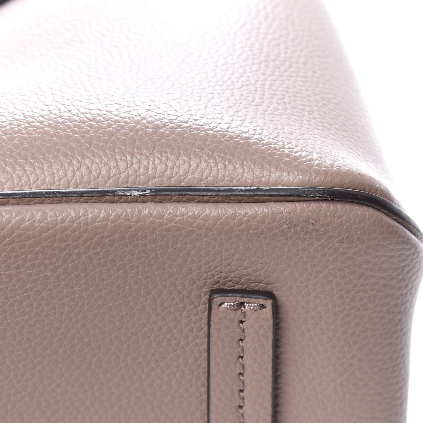Pebbled Calfskin Editor Shopping Tote Beige