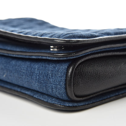 Miu Miu Denim Matelasse Shoulder Bag Blue 9 of 9