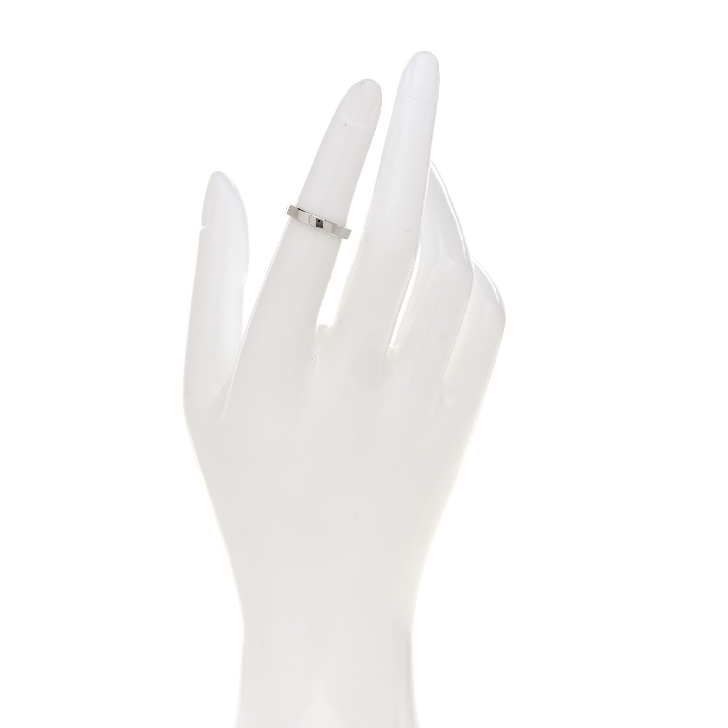 Chanel Platinum 3mm Wedding Band Ring 48 4.5 2 of 4