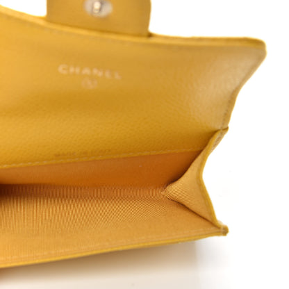 Chanel Caviar Quilted Flap Card Holder Yellow 5 of 9
