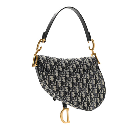 Christian Dior Oblique Saddle Bag Blue 3 of 11