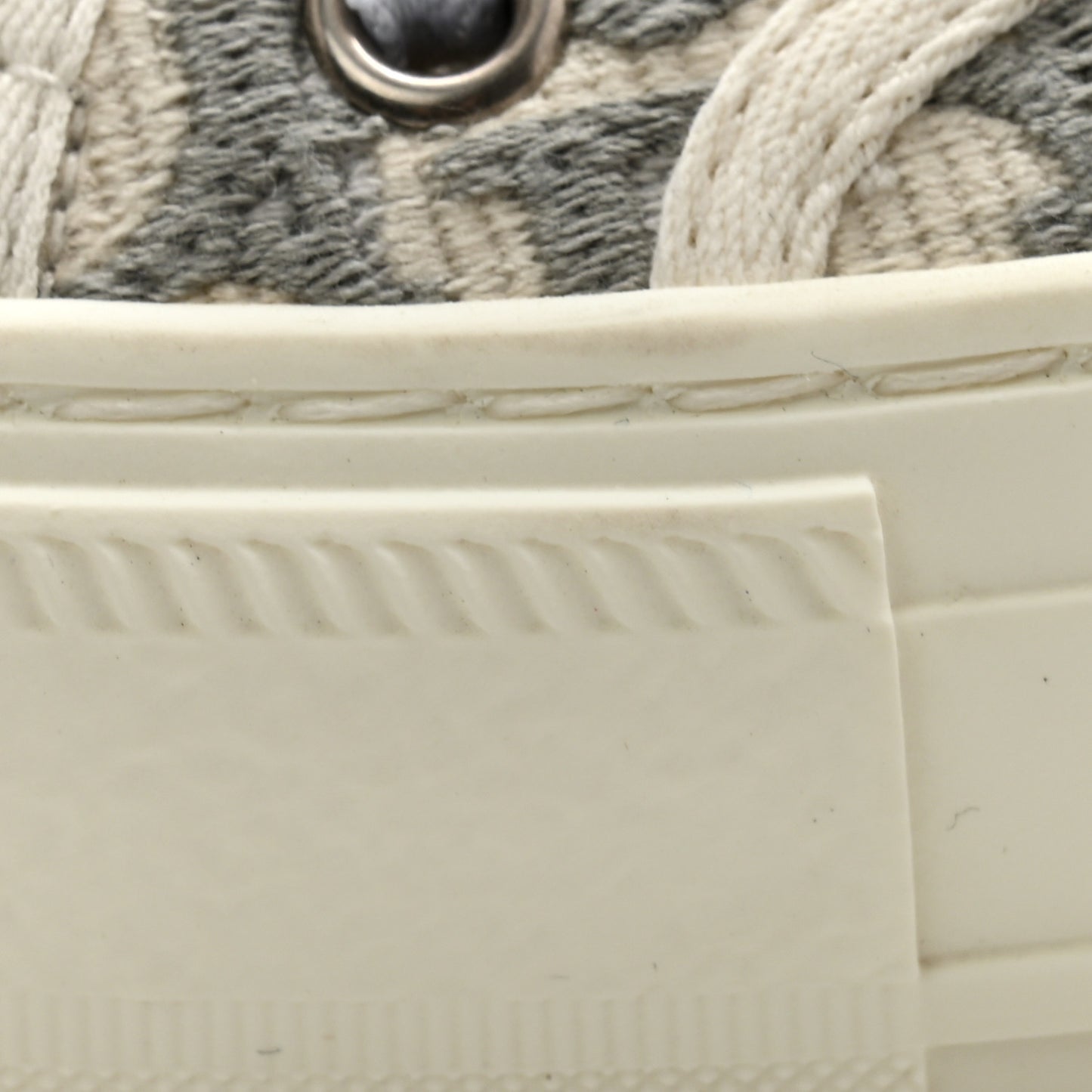 Canvas Oblique Walk'N'Dior Low Top Sneakers 38 Grey Stone