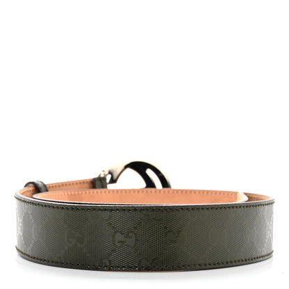 Gucci Imprime Monogram Interlocking G Belt 80 32 Military 2 of 10