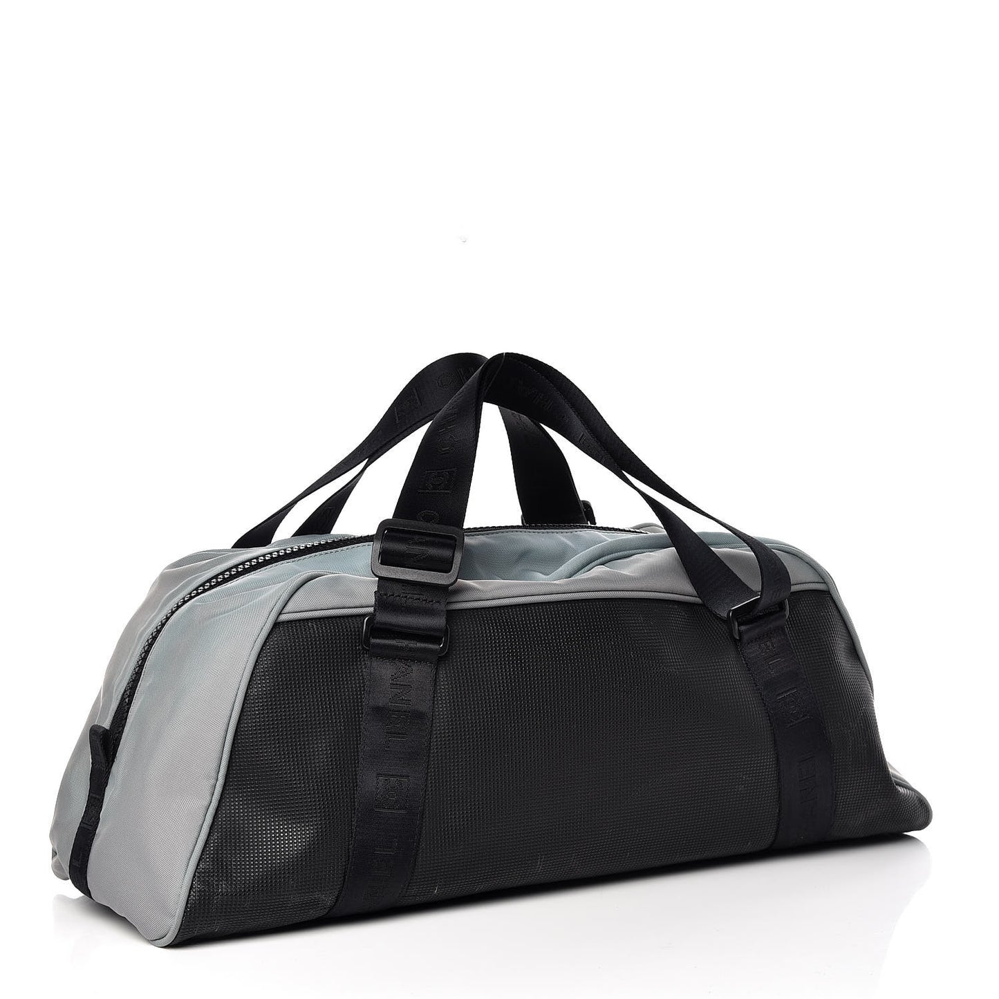 Nylon Sport Logo Duffel Black Blue