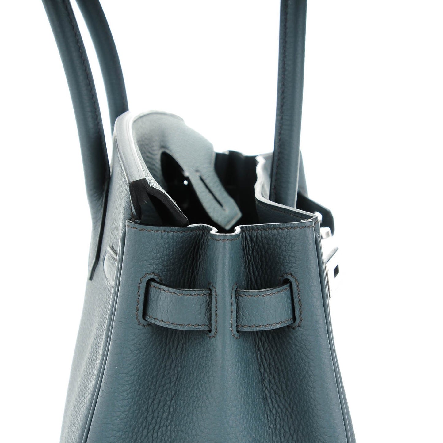 Taurillon Clemence Birkin 30 Bleu Orage