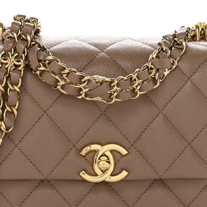 Chanel Caviar Quilted Mini Coco First Flap Beige 8 of 10